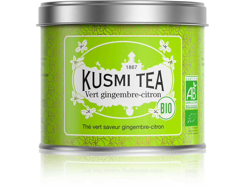 KUSMI TEA - GINGEMBRE CITRON Bio Thé vert (boite 100g)