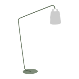Fermob - Grand Pied Déporté pour Lampe Balad Aubergine