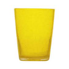 MEMENTO - Verre soufflé LINEA BALY Yellow Transparent