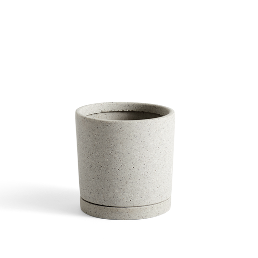 HAY - Plant Pot with saucer M Grey