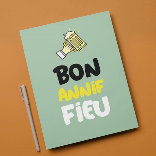 BELGE UNE FOIS - Carte postale BON ANNIF FIEU